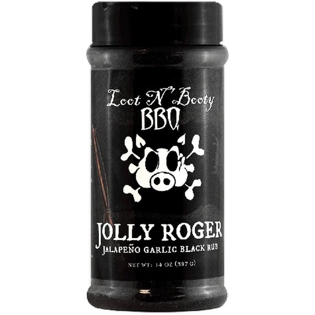 Jolly Roger Jalapeno Garlic Black Rub 397g Loot n' Booty
