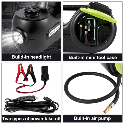 Elektrisk domkraft - 12 V - 5 t - Set för hjulbyte - Multifunktionell