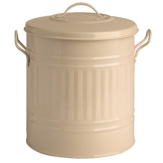 Cream Ash Bin with Lid