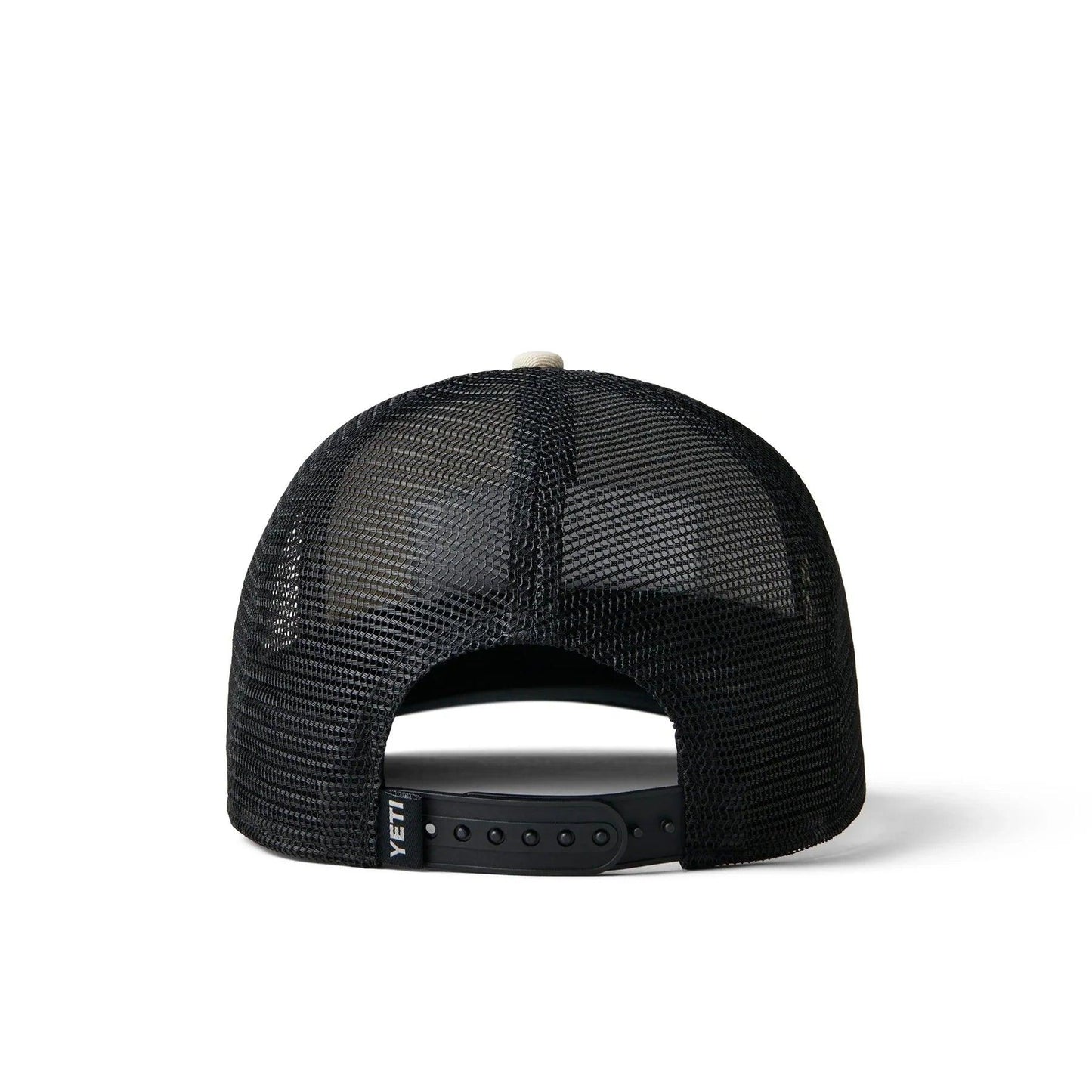 Rainbow Trout Logo Badge Trucker Hat in Cream