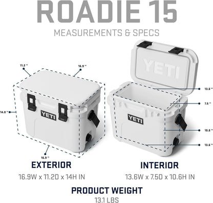 YETI Roadie 15 Hard Cooler with DoubleDuty Shoulder Strap