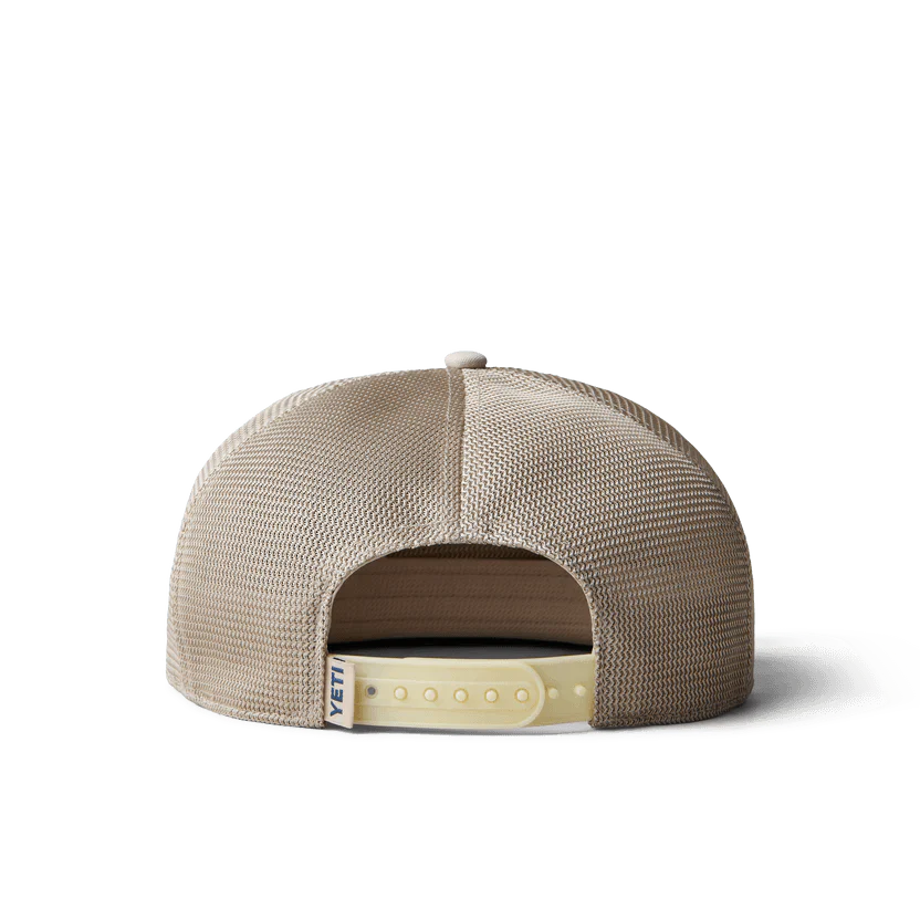 Yeti Built for the Wild Tan/Navy Open Seas Rope Flat Brim Hat